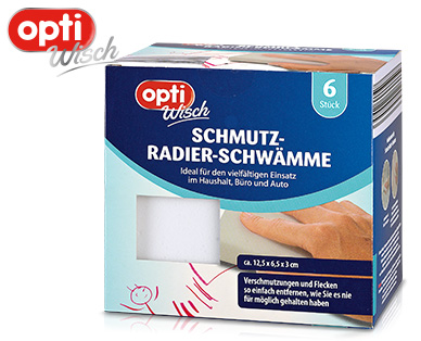 optiWisch Schmutz-Radier-Schwämme, 6 Stück