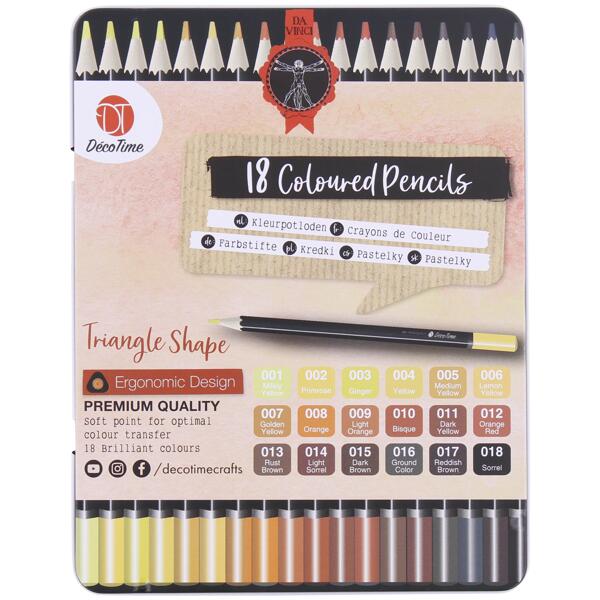Crayons de couleur dans boîte Decotime