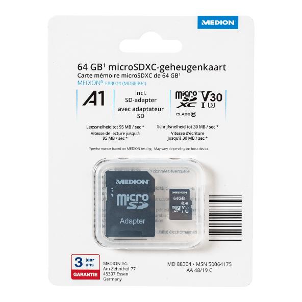 Mikro-SDXC-Speicherkarte von 64 GB