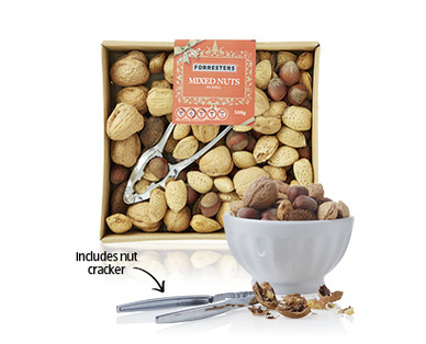 MIXED NUTS IN SHELL WITH NUT CRACKER 500G