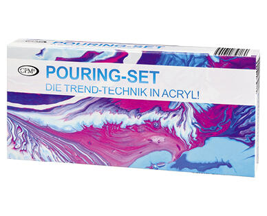 Pouring-Set oder Künstler-Acrylfarben