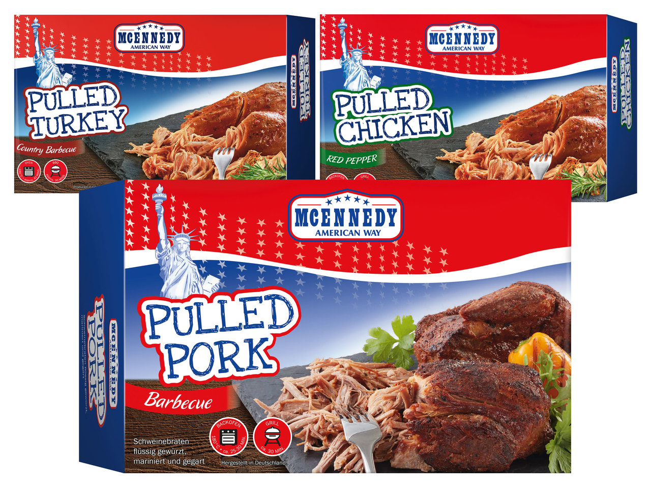MCENNEDY Pulled Pork, Chicken oder Turkey