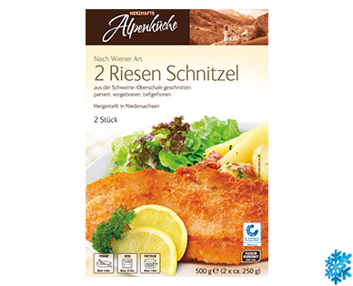 HERZHAFTE Alpenküche 2 Riesen-Schnitzel