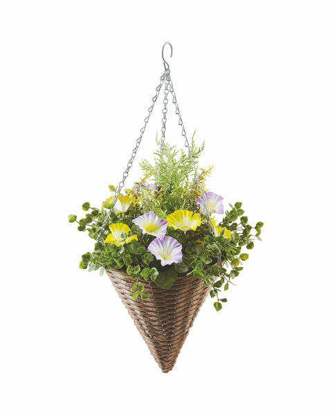 Artificial Flower Cone Basket