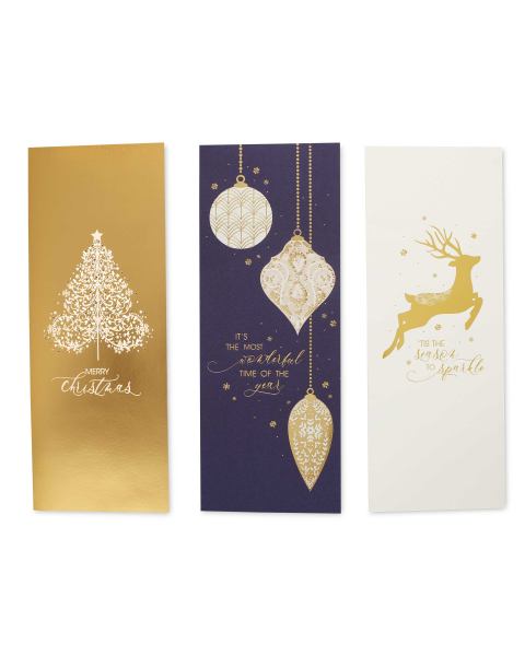 24 Navy/Gold Christmas Cards