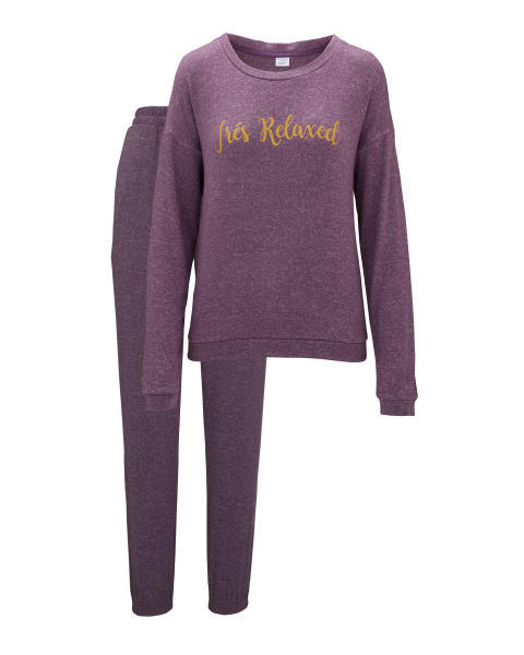 Avenue Ladies' Purple Loungewear Set