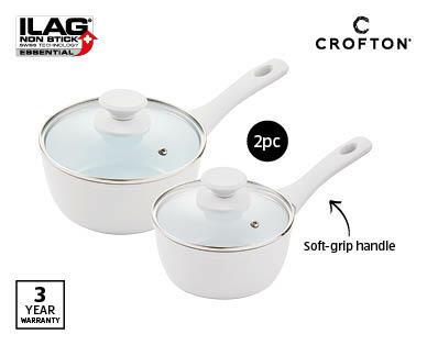 Ceramic Non-Stick Saucepan 2pc Set – 16cm and 18cm