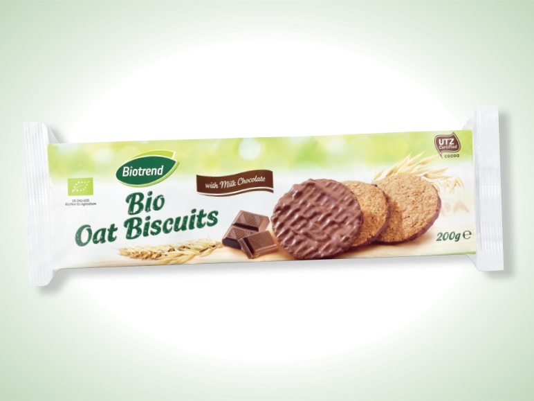 Bio Biscuiți cu ovăz și ciocolată