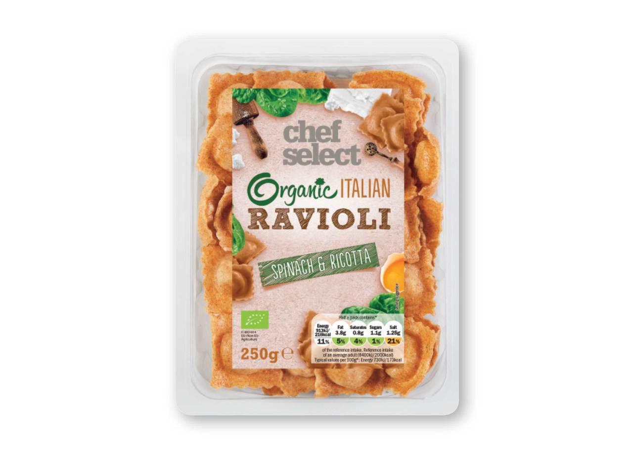 CHEF SELECT Organic Spinach & Ricotta Ravioli