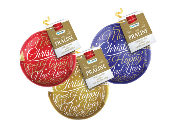 CHRISTMAS BAUBLE FILLED WITH PRALINES
