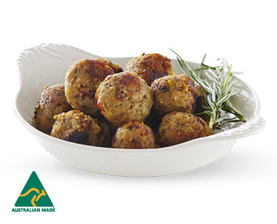 SPECIALLY SELECTED PORK STUFFING BALLS WITH PISTACHIO & CRANBERRY 500G