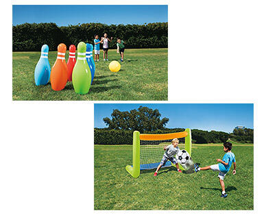 Summer Waves Jumbo Inflatable Basketball, Soccer or Bowling Game