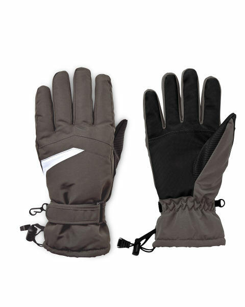 Avenue Black/White Ski Gloves