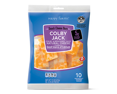 Happy Farms Mild Cheddar or Colby Jack Snacking Cheese