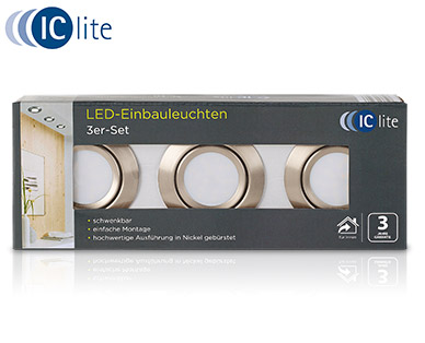 IC lite LED-Einbauleuchten, 3er-Set