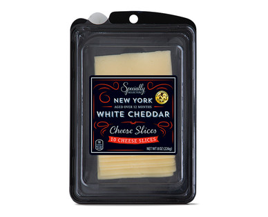 Specially Selected Aged NY White Cheddar or Sharp Provolone Deli Slices
