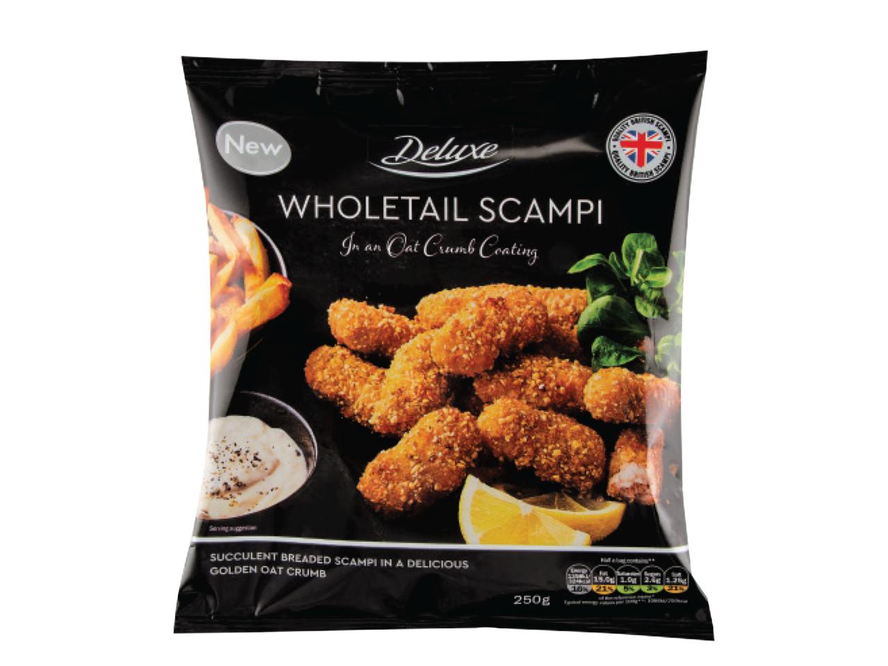 DELUXE Wholetail Scampi in an Oat Crumb Coatin