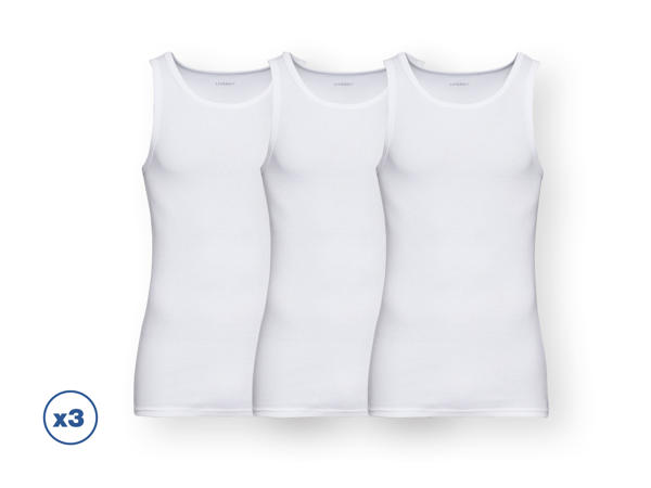 'Livergy(R)' Camisetas sin mangas hombre 100% algodón pack 3