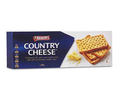 COUNTRY CHEESE CRACKERS 250G