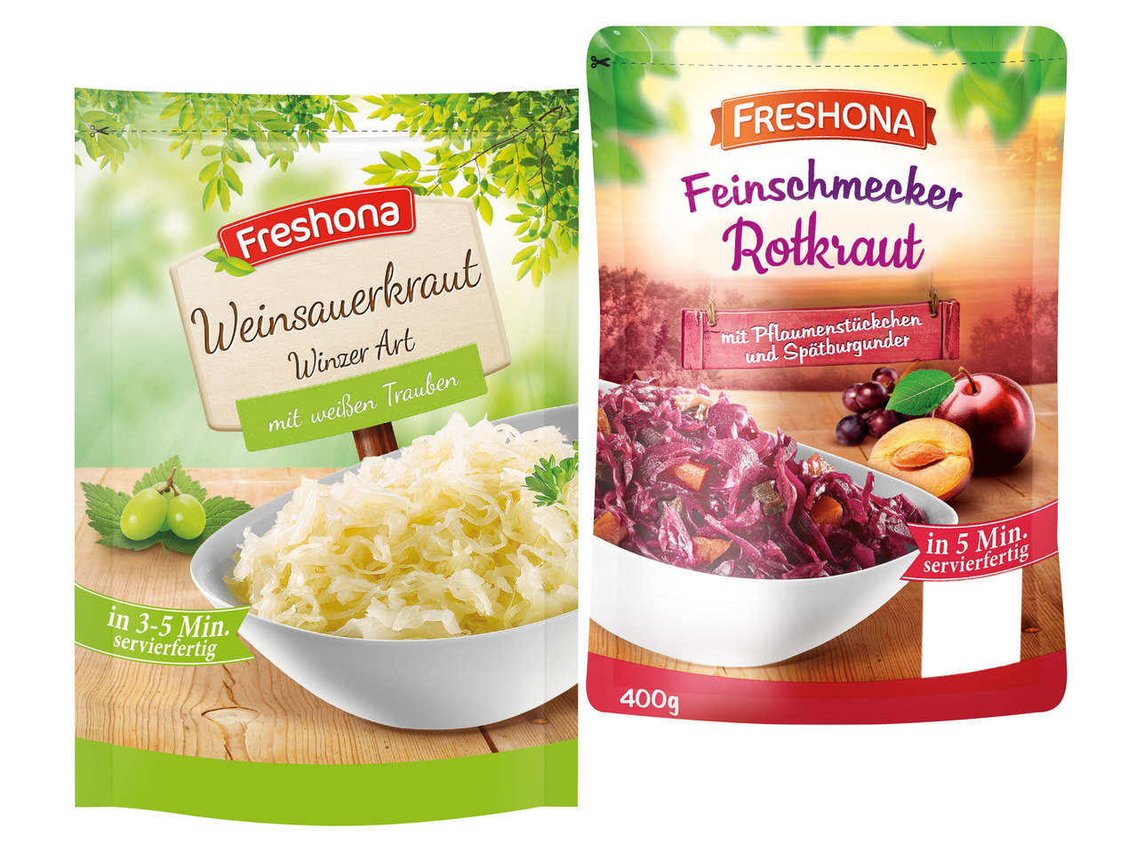 FRESHONA Sauerkraut/Rotkraut