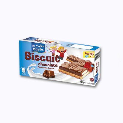 Biscuits chocolat fourrés lait