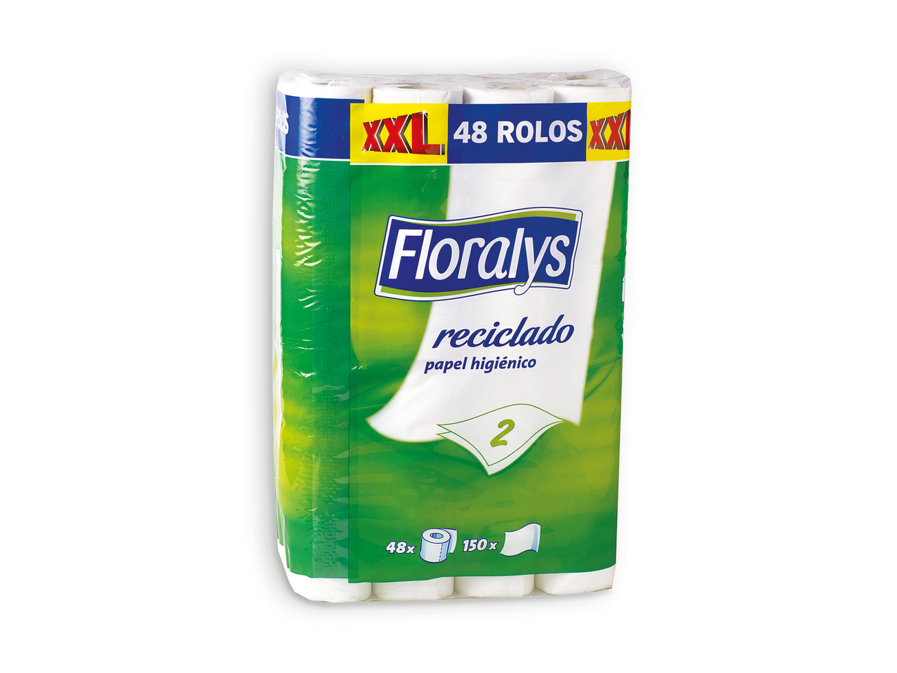 FLORALYS(R) Papel Higiénico Reciclado 2 Folhas
