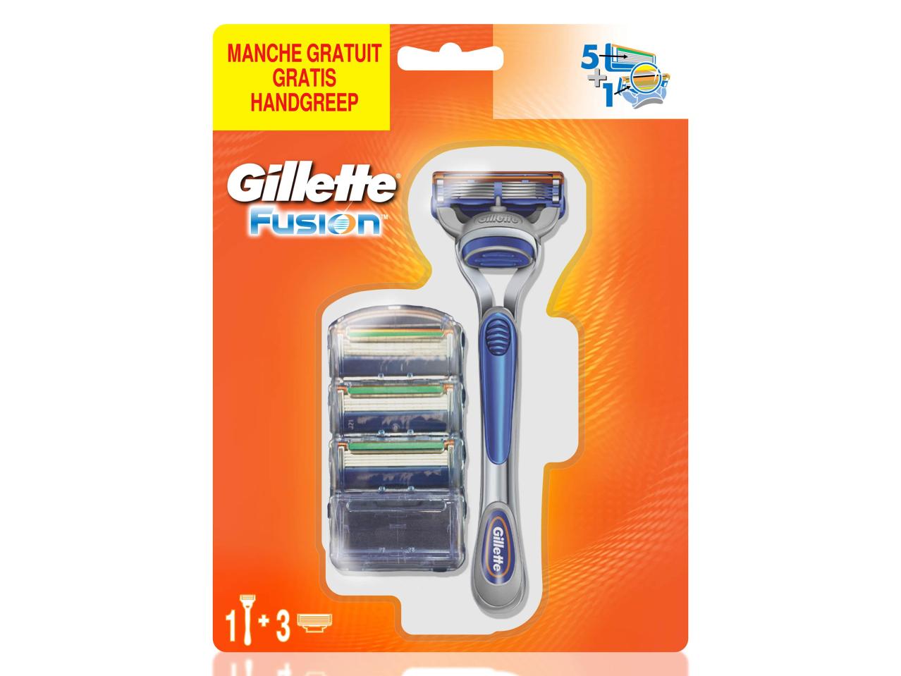 Gillette Fusion 4 lames de rasoir et 1 manche GRATUIT