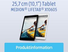Tablet 25,7 cm (10,1") MEDION(R) LIFETAB(R) X10605, weiß¹