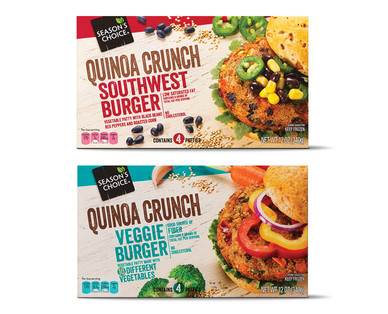 Season's Choice Southwest or Veggie Quinoa Crunch Burger
