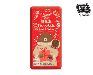 Choceur Solid Milk Chocolate Christmas Bear Bar