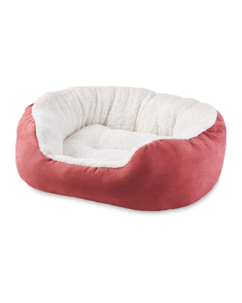 Faux Suede Pink Pet Bed