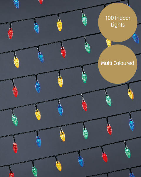 100 LED Multicoloured Cones