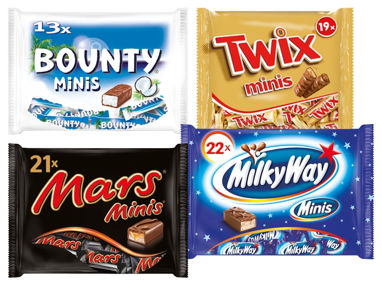 Mars/Twix/Milky Way oder Bounty Minis