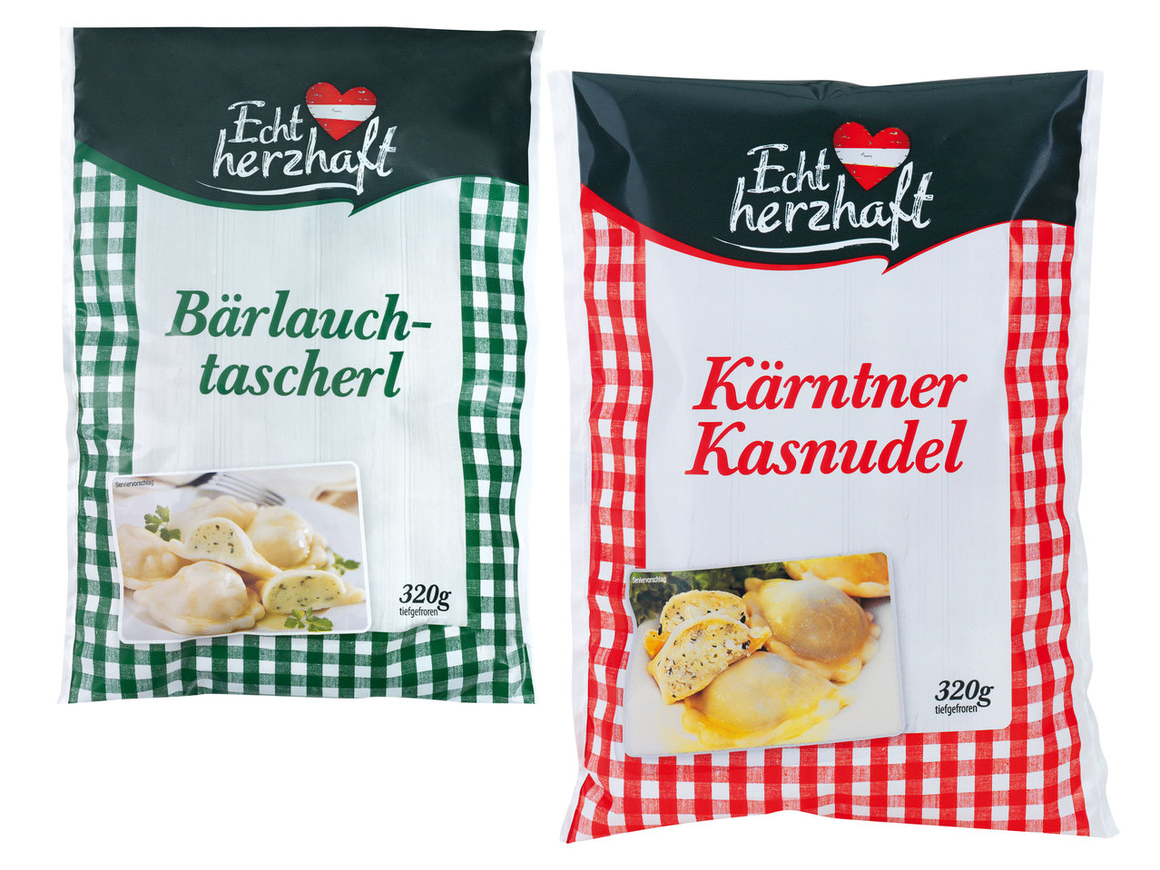 ECHT HERZHAFT Kärntner Kasnudel/Bärlauchtascherl