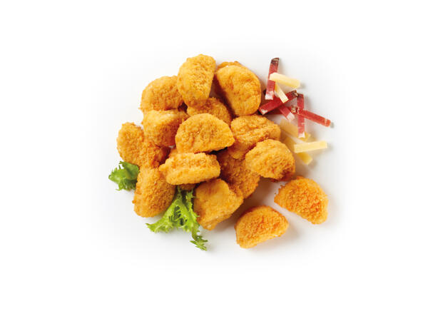 Chicken Nuggets with Cheese and Speck