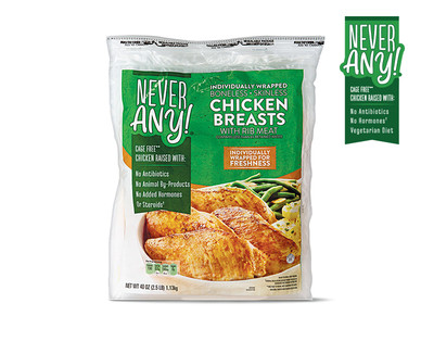 Never Any! Individually Wrapped Antibiotic Free Chicken Breasts