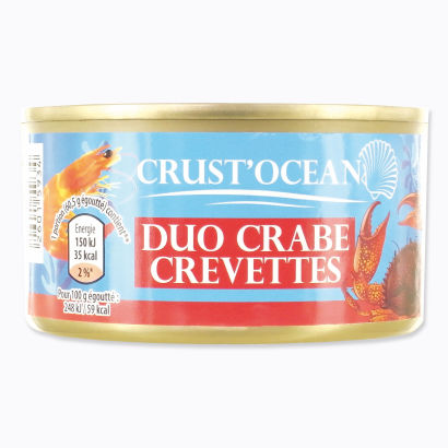 Duo crabe et crevettes