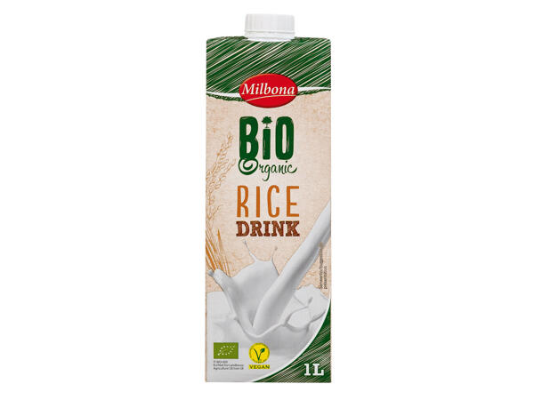 Bio-Haferdrink oder Bio-Reisgetränk