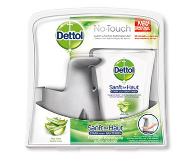 Dispenser No-Touch di sapone per le mani, starter set DETTOL