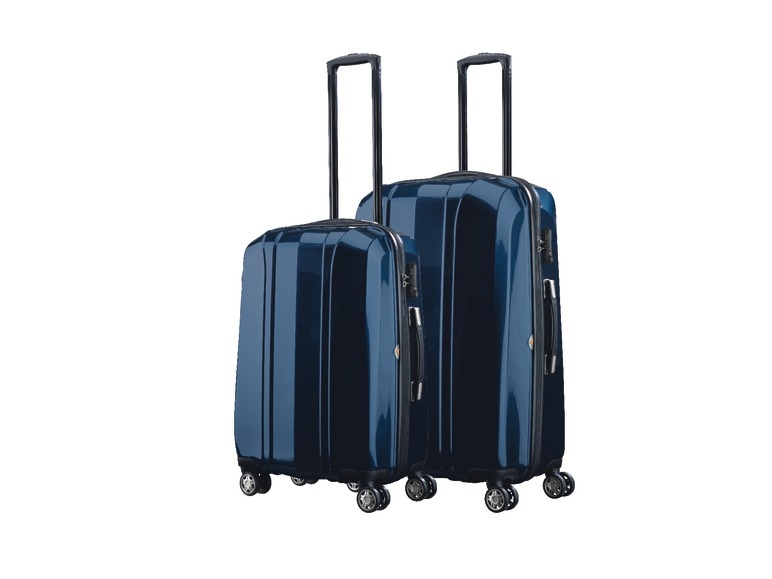 Polycarbonate Luggage Set Blue or silver, 2 pieces