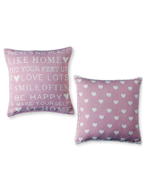Be Happy Soft Cushion Cover 2-Pack