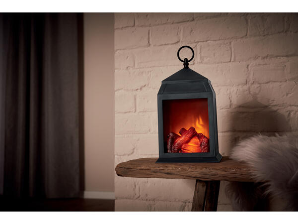 LED Fireplace Style Lantern