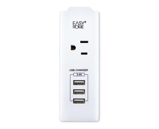 Easy Home 
 Wall Outlet or Outlet Extender with USB
