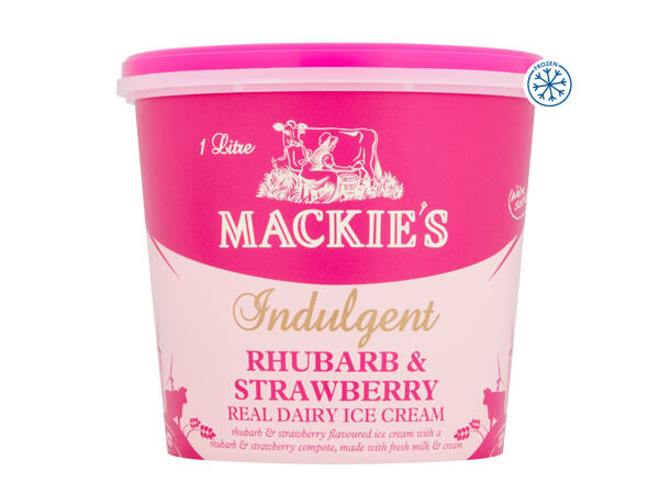Mackie's Rhubarb & Strawberry Ice Cream