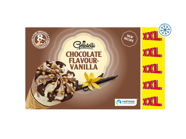 Gelatelli Chocolate & Vanilla Ice Cream Cones