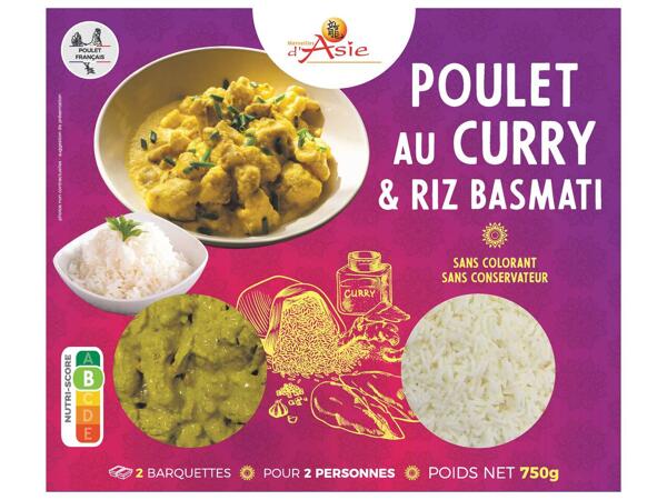 Poulet au curry et riz Basmasti