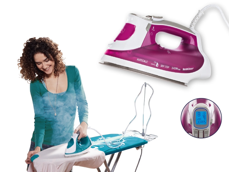 Silvercrest 2,400W Steam Iron with LCD Display