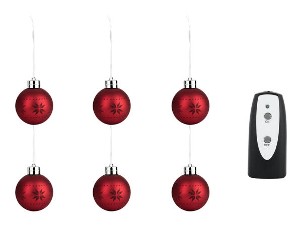 Set palline natalizie con LED