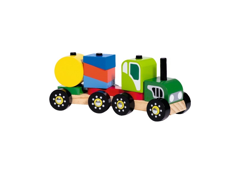 Trenuleț/ Vehicule din lemn, 3 modele