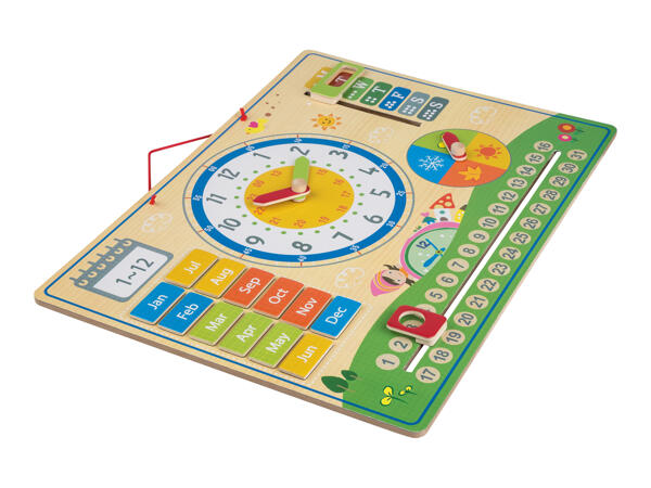 Calendario magnetico, programma settimanale o computer in legno per bambini
